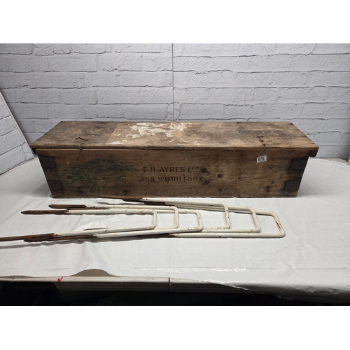 676 - An Antique FH Ayers Ash Wimbledon Croquet set