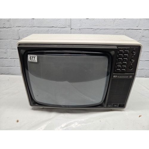 677 - A Vintage CRT TV