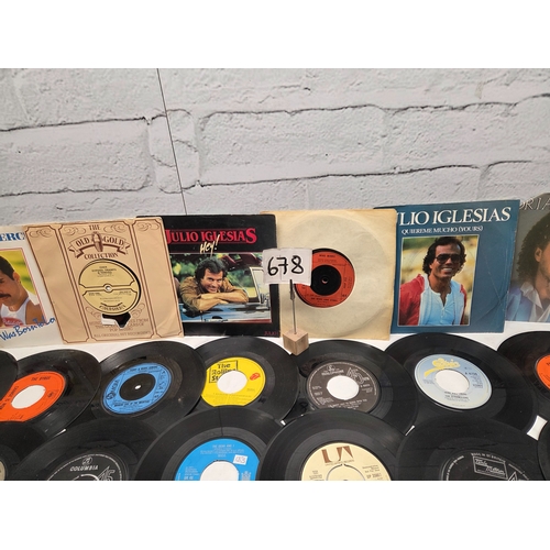 678 - A Collection of 45 RPM Vinyl Singles