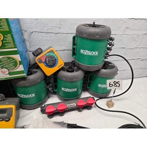 685 - A Collection of Hozelock Aquapod Garden Watering Systems