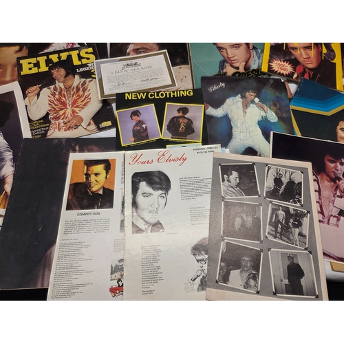 687 - A Collection of Elvis Presley Memorabilia to include Vinyl, Magazines and more