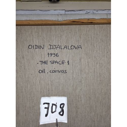 708 - Oidin Djalalova
The Space 1, 1996
Oil on Canvas signed and titled to rear (approx 102cm x 77cm)