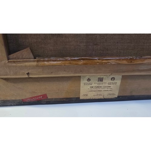 5 - Vintage painting depicting Officer and female companion dancing at The Royal Marines Reserve Christm... 