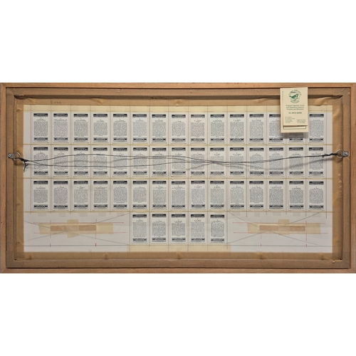 672A - A Complete Set of Ogden's Prominent Cricketers of 1938 Cigarette Cards in Framed Display (approx 78c... 
