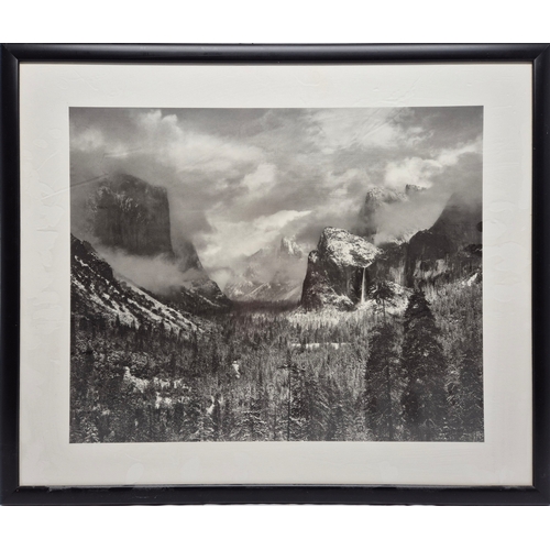 672B - Ansel Adams Yosemite and the Range of Light high quality Framed Print (approx 64cm x 54cm)