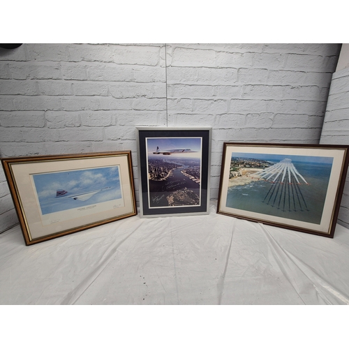 672E - Concorde & Red Arrows interest - a Signed Limited Edition Print by Anthony Hansard also signed by Ca... 