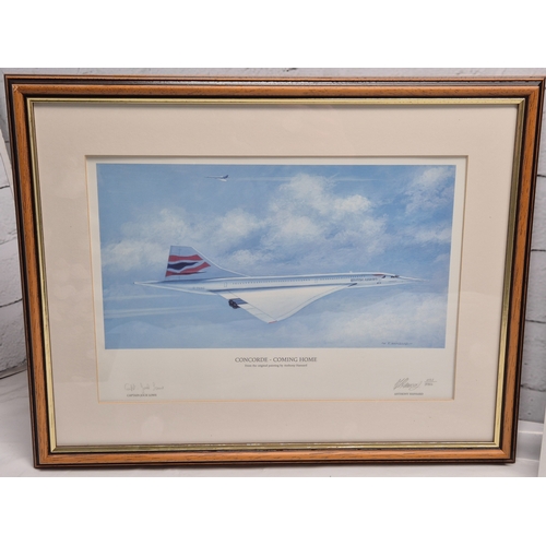 672E - Concorde & Red Arrows interest - a Signed Limited Edition Print by Anthony Hansard also signed by Ca... 