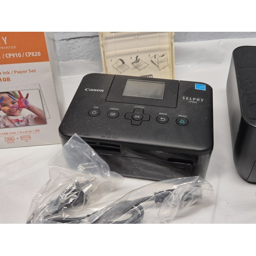 675D - Two Photo Printers - a Kodak EasyShare G610 and a Canon Selphy CP800 together with some Ink/Photo Pa... 