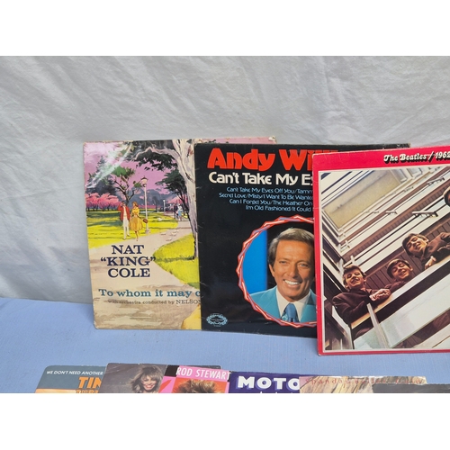 A Collection of Vinyl Records and 45 RPM Singles to include The Beatles ...