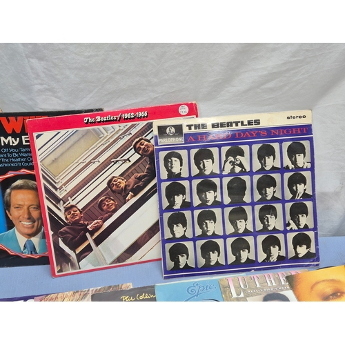 A Collection of Vinyl Records and 45 RPM Singles to include The Beatles ...