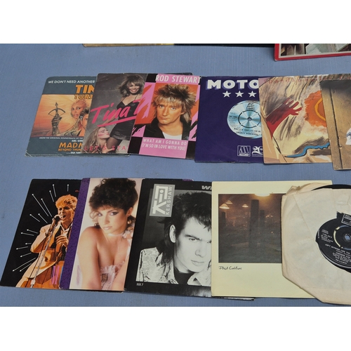 A Collection of Vinyl Records and 45 RPM Singles to include The Beatles ...