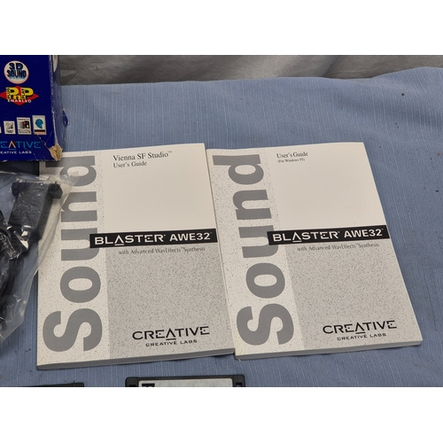 Collection of Creative Sound Blaster AWE32 PnP items including original ...