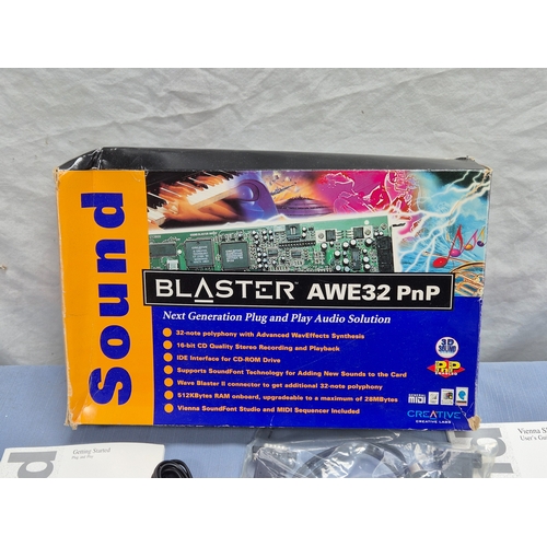 Collection of Creative Sound Blaster AWE32 PnP items including original ...