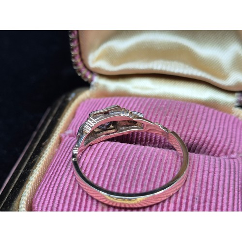 48 - 14k Gold Diamond Ring, Size Q, 2.4g (centre stone approx 0.3ct)