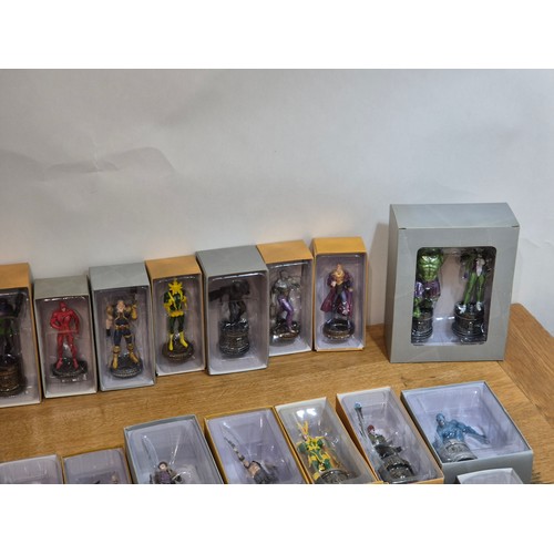 A Large Collection of Eaglemoss Marvel Chess Pieces