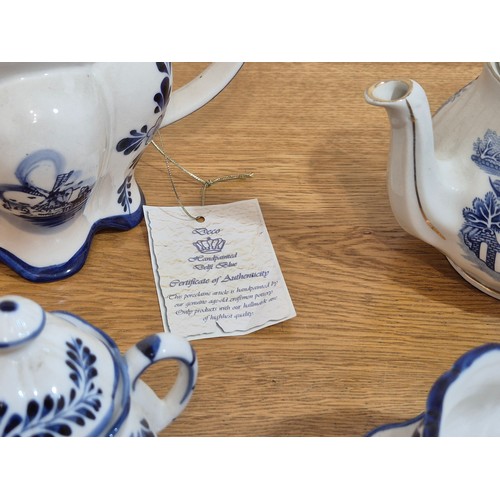 A Blue Delft Deco Tea Set