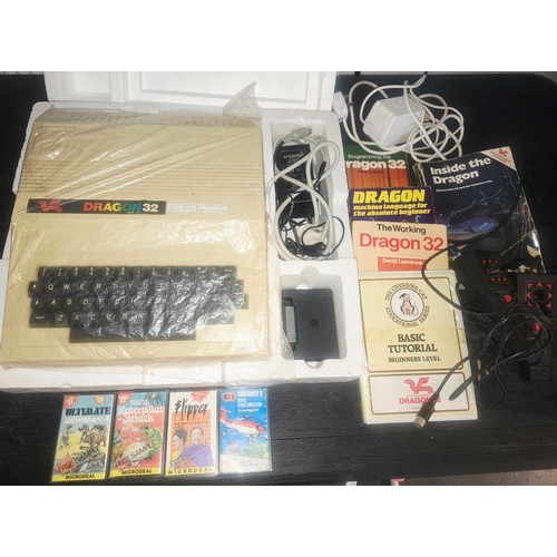 Vintage Dragon 32 computer / console with associated items etc.
