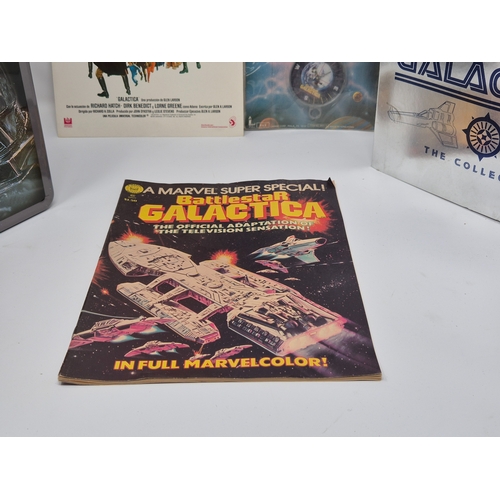 A Collection of Battlestar Galactica items to include Vintage Marvel ...