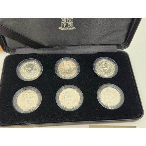 A 2007 Britannia 20th Anniversary Silver Proof One Pound Coin ...