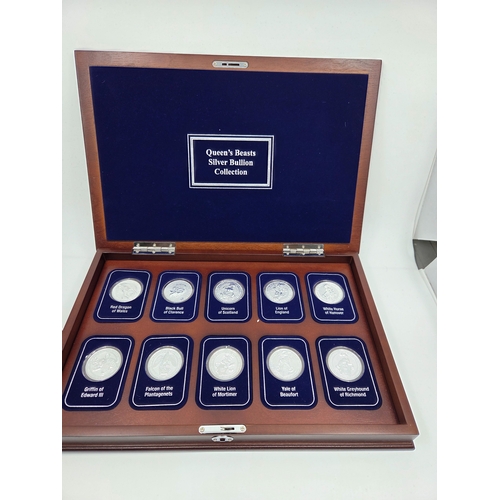 The Queens Beasts Silver Bullion Collection: A Complete Boxed Set of 10 2oz Fine Silver Coins
