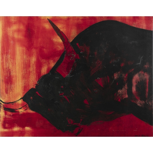 181 - Michele Souter (b.1956) Bull Fight - Death Series Spirits Neutrality Oil on canvas, 73 x 91cm Signed... 