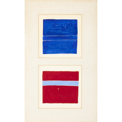 182 - Riduan Tomkins (1941 - 2009) 'Five Swimmers and path-Blue' and 'Standing figure-Red' (1976) A pair, ... 