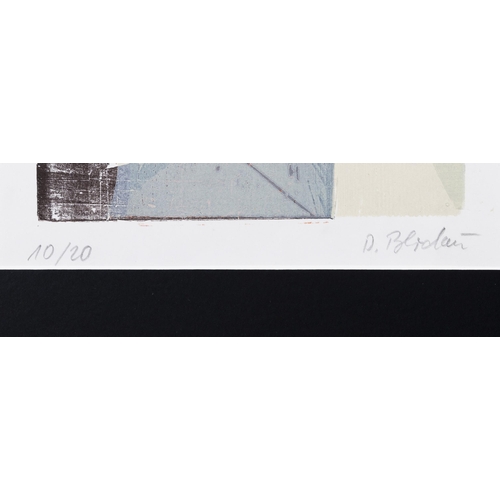 187 - Dietrich Blodau (20th Century) Abstract Form Lithograph, 44 x 15cm Signed and numbered 10/20