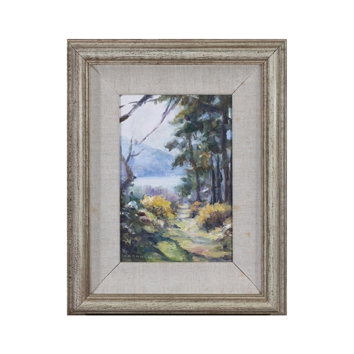 190 - Deirdre O'Donnell (20th/21st Century) Glendalough  Oil on board, 23 x 16cm Signed