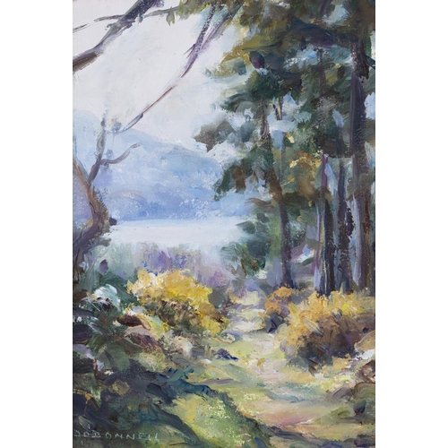 190 - Deirdre O'Donnell (20th/21st Century) Glendalough  Oil on board, 23 x 16cm Signed