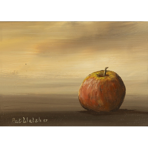 197 - Pat Walsh (20th/21st Century) Red Apple Oil on board, 10 x 15cm Signed and dated (19)'97