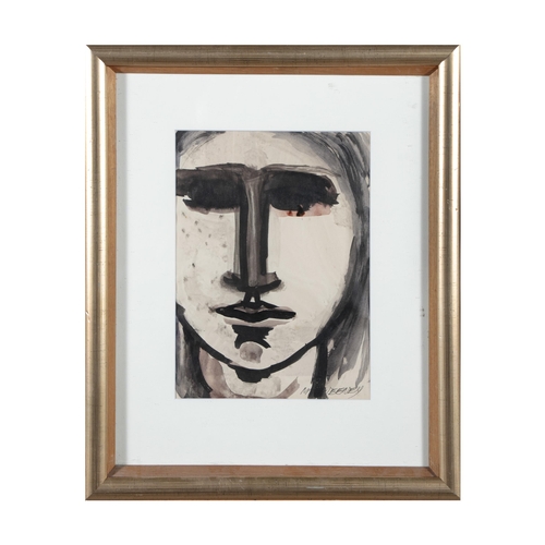 200 - Leslie MacWeeney (B.1935) Head of a Girl  Watercolour, 27 x 20cm  Signed