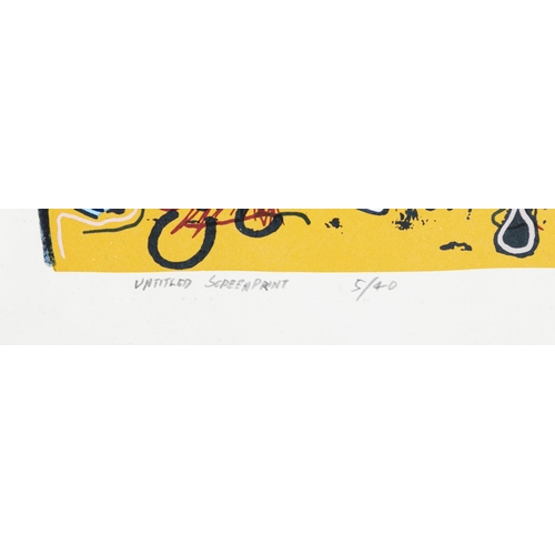 204 - Joe Hinley (20th Century) Untitled Screenprint, 50cm x 68.5cm Signed, inscribed, dated (19)80 and nu... 