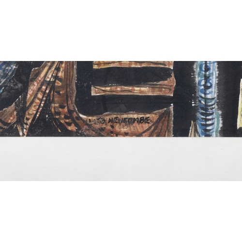 210 - William John Bertram Newcombe (Canadian/British, 1907-1969) Ibiza (1956) Watercolour, 59 x 45cm Sign... 