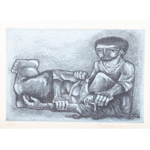 211 - Jorge Dumas (Uruguayan, 1928-1985) Study in Blue Etching, 14 x 20.5cm Signed and numbered 6/100