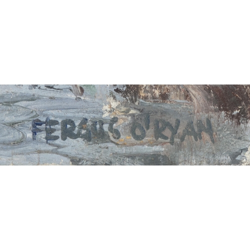 218 - Fergus O'Ryan RHA (1910-1989) Glendalough, Co. Wicklow Oil on canvas, 38.3 x 56cm Signed; inscribed ... 