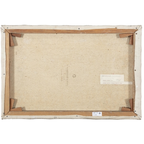 218 - Fergus O'Ryan RHA (1910-1989) Glendalough, Co. Wicklow Oil on canvas, 38.3 x 56cm Signed; inscribed ... 