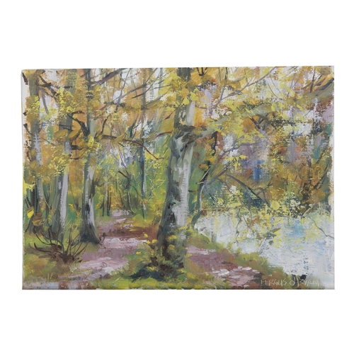 221 - Fergus O'Ryan RHA (1910-1989) Victoria Bridge, Autumn 1974 Oil on canvas paper laid on board, 25.4 x... 