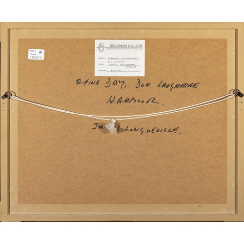 230 - James Longueville RBSA (b.1943) 'A Fine Day, Dun Laoghaire Harbour' Pastel, 27 x 37cm  Signed; signe... 