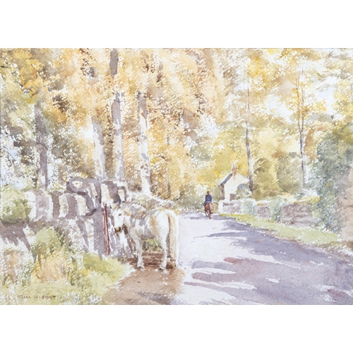 232 - Tom Nisbet RHA (1909-2001)  Pony in the Shade  Watercolour, 26.5 x 37cm Signed