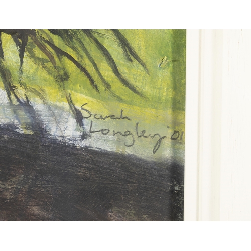 243 - Sarah Longley (b.1975)  Walled Garden, 2001 Oil on canvas, 58 x 42cm Signed and dated (20)'01