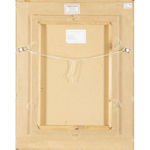 243 - Sarah Longley (b.1975)  Walled Garden, 2001 Oil on canvas, 58 x 42cm Signed and dated (20)'01