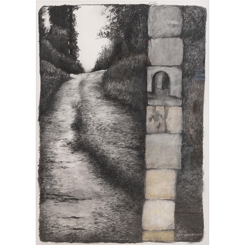 244 - John Philip Murray (b.1952) Journey Charcoal, conte, and pastel, 84 x 60cm Signed, inscribed and dat... 