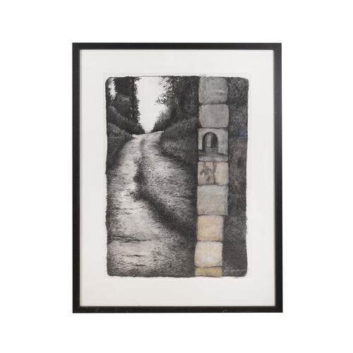 244 - John Philip Murray (b.1952) Journey Charcoal, conte, and pastel, 84 x 60cm Signed, inscribed and dat... 