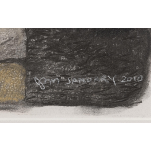 244 - John Philip Murray (b.1952) Journey Charcoal, conte, and pastel, 84 x 60cm Signed, inscribed and dat... 