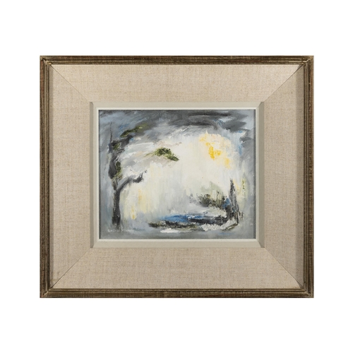 247 - Carmel Mooney (Contemporary) Tree Across the Stream  Oil on canvas,  Signed lower left