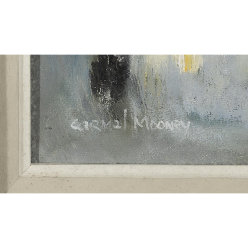 247 - Carmel Mooney (Contemporary) Tree Across the Stream  Oil on canvas,  Signed lower left