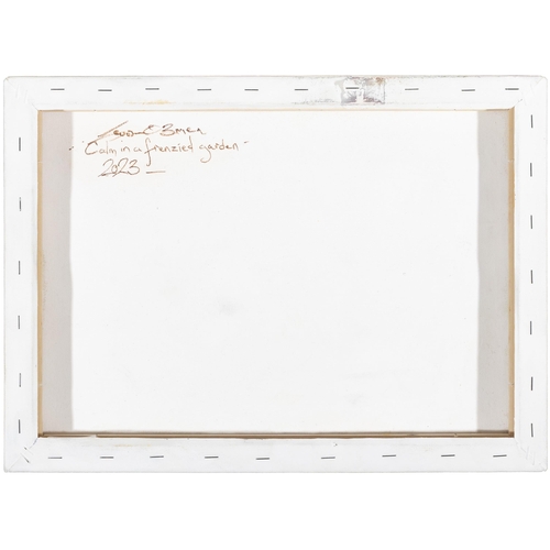 250 - Louise O'Brien (Contemporary) Calm in a Frenzied Garden, 2023 Oil on canvas, 30.5 X 41cm Signed