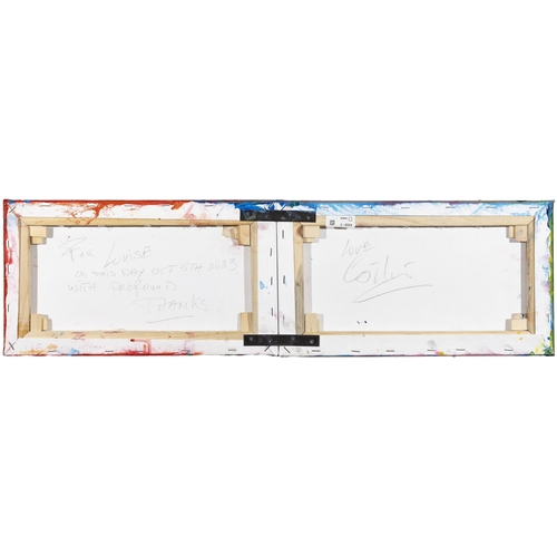 251 - Colin Murray (Contemporary) 'Homage to Louise'  Acrylic on canvas, 20.5 x 71cm Signed