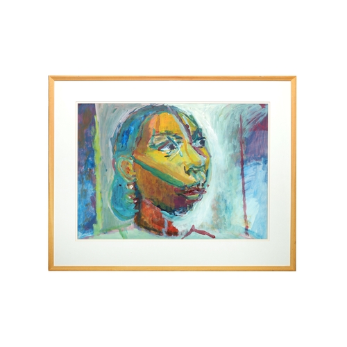 192 - Joseph O'Connor (b. 1936) Afro Head II Acrylic on paper, 47 x 65cm  Provenance: Taylor Galleries, Du... 