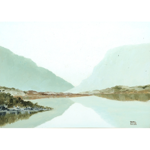 226 - Terence Attridge Williams (20th Century) Lake Reflections Oil on board, 24x34cm Signed